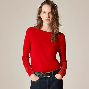 J. Crew cashmere Vibrant Red Pullover